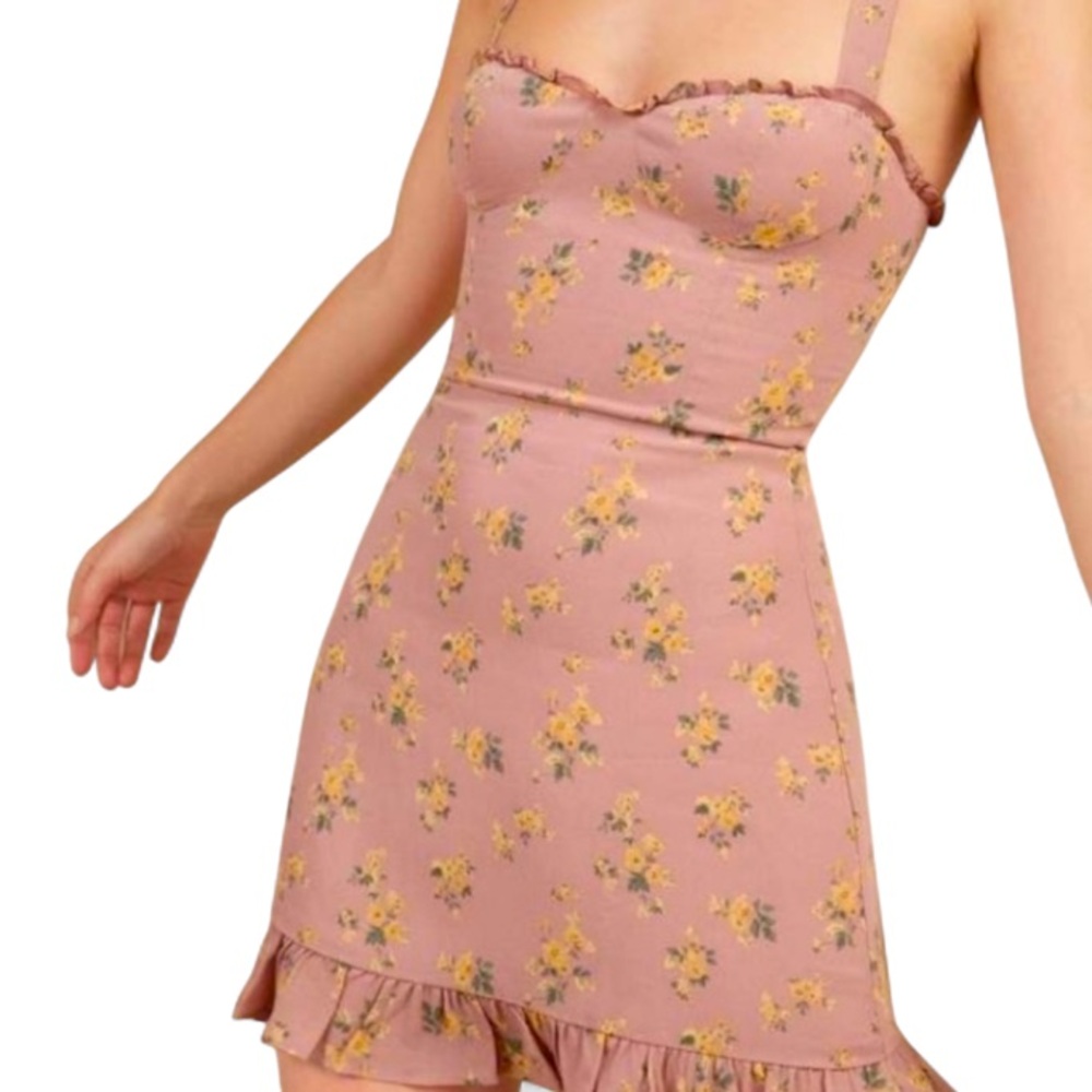 💥Rare Reformation Christine Mini Floral Dress